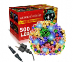 Happy People Lauko Kalėdinė girlianda 500 Led, 35 metrai Įvairių spalvų Flash