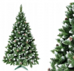 Blizgi &bdquo;Diamond Pine&ldquo; dirbtinė eglė su kankorėžiais, 220 cm