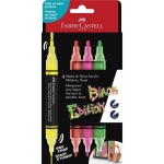 Akrilinis žymeklis Black Edition 4 spalvos FABER-CASTELL