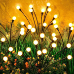 4 vnt. 10 LED saulės &scaron;viestuvų, IP65, atsparūs vandeniui