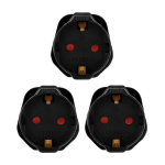 Kelioninis maitinimo adapteris EU &rarr; UK, juodas, 3 vnt.