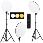 Studijos LED lempa su stovu ir nuotolinio valdymo pultu 80W