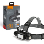 Įkraunamas priekinis žibintuvėlis Videx LED 10W + 20W + RED, 2000 lm, VLF-H066A