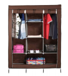 Drabužių spinta happy people andy mobili su užsegamomis durimis, 130 &times; 45 &times; 170 cm, ruda