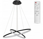 LED pakabinamas &scaron;viestuvas 40cm juodas 72W 5760lm, su pulteliu, reguliuojama spalva ir auk&scaron;tis, modernus Loft