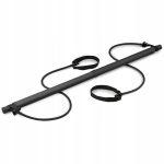 Treniruočių lazda su ekspanderiais Hop-Sport, 90 cm, juoda