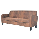 Trivietė sofa, ruda