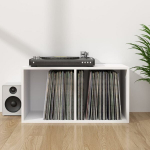 Dėžė vinilinėms plok&scaron;telėms, baltos spalvos, 71x34x36cm, MDP