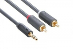 Ugreen AV102 garso laidas 2RCA, 3,5 mm, 2 m, juodas