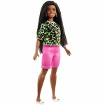 Lėlė Barbie Fashionistas 144 Long Brunette Braids with Neon Green