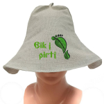 Pirties kepurė Eik į pirtį, lininė