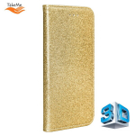 TakeMe 3D-Crystal Shine Magnetic Fix Book Case, skirtas Samsung Galaxy S21 Plus (G996B), auksinis