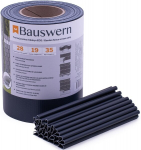 Tvoros juostos rinkinys Bauswern Eco 35x0.19 m (450 g/m&sup2;) + 28 klipsai, pilkas