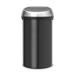 Brabantia &scaron;iuk&scaron;liadėžė Touch Bin, 60 l, juoda/pilka