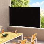 I&scaron;traukiama &scaron;oninė kiemo pertvara vidaXL, 180x300 cm, juoda