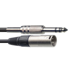 Stagg audio kabelis XLR/m - JACK TRS 3m