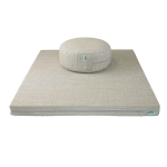 Grikių luk&scaron;tų pufas ir čiužinukas meditacijai žalsvas, Grikė