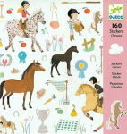 160 lipdukų - Žirgai, DJECO DJ08881