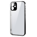 Plonas skaidrus dėklas su metaliniu rėmeliu iPhone 12 mini, juodas