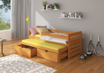 Vaiki&scaron;ka lova ADRK Furniture Tomi 02 180x80 su &scaron;onine apsauga, ruda