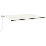 Automatinė markizė su led/vėjo jutikliu VidaXL 500x350 cm, ruda