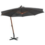 Kabantis skėtis su stulpu vidaXL, 3,5x2,9 m, pilkas