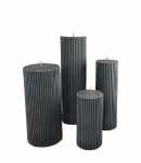 Sojų va&scaron;ko žvakės 4 vnt., juodos