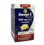 Maisto papildas žuvų taukai JutaVit Omega-3 1200 mg + vitaminas E, 100 vnt.