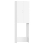 vidaXL Skalbimo ma&scaron;inos spintelė, baltos spalvos, 64x25,5x190cm