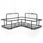 Vonios lentyna 230x230x100 mm, tvirtinama prie sienos, juoda