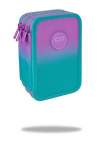 Forminis trijų skyrių penalas su priedais CoolPack Jumper 3 Gradient Blueberry E67505