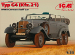 Klijuojamas Modelis ICM 35538 Typ G4 (Kfz.21), WWII German Staff Car 1/35
