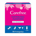 Lankstūs įklotai Carefree Cotton Feel Flexiform, 56vnt