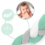 Lovytės apsauga - pynė, 3 m, mėtinė ir pilka