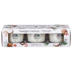 Yankee Candle Votų žvakių rinkinys Coconut Beach stiklinėje 3 x 37 g