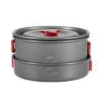 Maisto gaminimo stovyklavimo rinkinys Naturehike, 3 vnt, pilkas