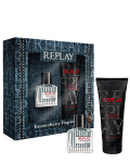 Replay For Him tualetinio vandens dovanų rinkinys vyrams 30 ml + du&scaron;o gelis 100 ml