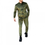 Vyri&scaron;kas veliūrinis kostiumas, žalias