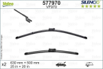 Valeo Silencio XTRM 630+500mm 577970 berėmiai sargybiniai FORD / BMW 2206399 / 6161 5A5C9C2