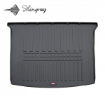 Guminis bagažinės kilimėlis VOLKSWAGEN Caddy III 2K 2003-2020 (short base, pass.vers., right sliding door) black /60241