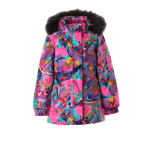 Huppa Mergaičių žieminė striukė ENELY 1, fuchsia pattern