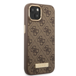Guess PU 4G MagSafe Compatible Case skirtas iPhone 14 Plus, rudas