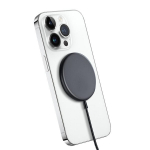 Crong MagSpot - Bevielis įkroviklis i&scaron; aliuminio MagSafe (Grafitas) - 5904310702157