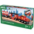 BRIO ugniagesių traukinys &ndash; medinė traukinio trasa &ndash; Ravensburger &ndash; mi&scaron;rus nuo 3 metų &ndash; 33844