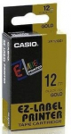 Casio XR Label Tape 12 mm x 8 m Black on Gold