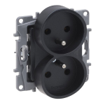 Legrand Niloe Selection dvigubas elektros lizdas, antracitas