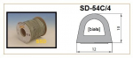 Dvigubas D profilis 10x12 mm baltas (2x25 m) m