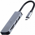 Gembird USB Type-C 3-port Card Reader