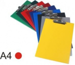 A4 klipso lenta, raudona, Biurfol Kh-01-04