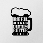 Wallity metalinė sienų dekoracija Beer, 45 cm